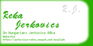 reka jerkovics business card